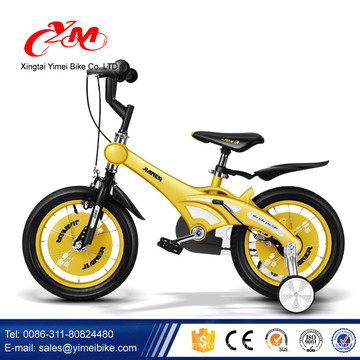 Wholesale fashion yellow 14" inch kids bmx bicycle/best price bicicle bike for kids/age 3-5 children bicycle with wheel cover